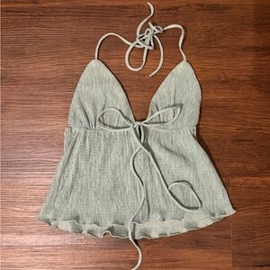 Princess Polly Sage Green Top